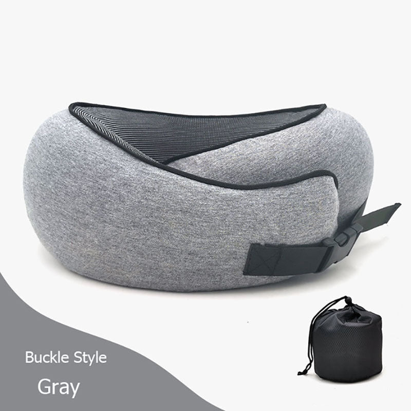 Memory Foam Travel Neck Pillow – Durable U-Shape Airplane Cushion