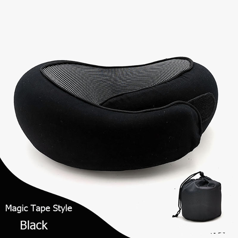 Memory Foam Travel Neck Pillow – Durable U-Shape Airplane Cushion
