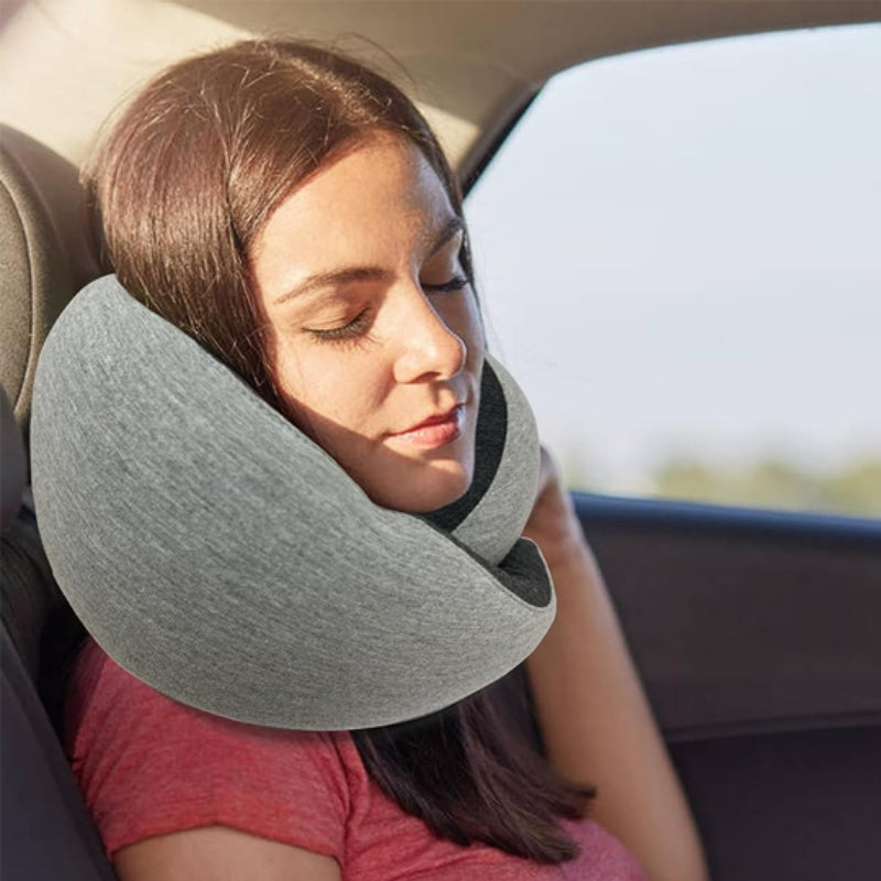 Memory Foam Travel Neck Pillow – Durable U-Shape Airplane Cushion